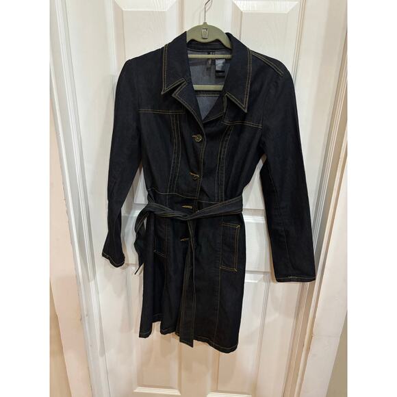 Bisou Bisou Dark Denim Dress Size Small - Picture 3 of 8